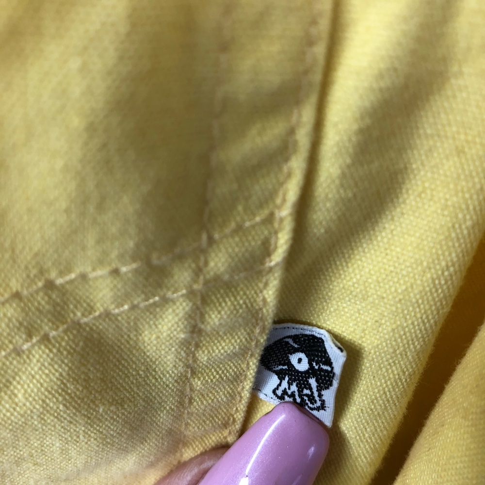 1980’s Michael Jackson brand belted wrap trench coat yellow medium - Picture 4 of 11